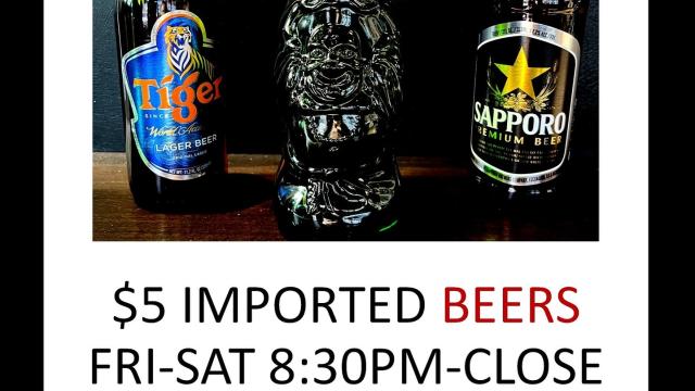 $5 Imported Beers 