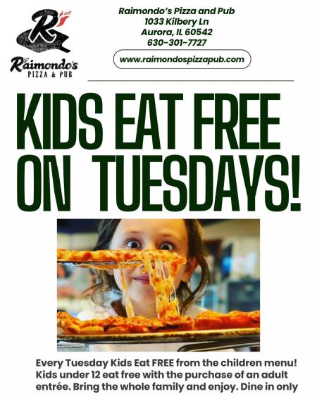 Tuesdays KIDS EAT FREE!