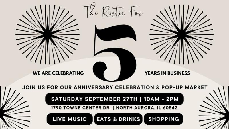 The Rustic Fox 5 Year Anniversary