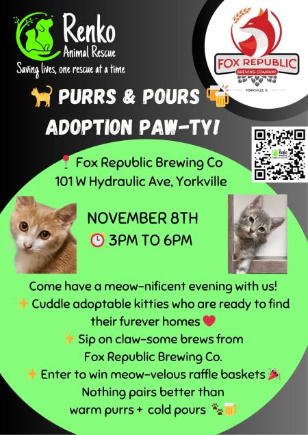 Purrs & Pours - Adoption Paw-ty!