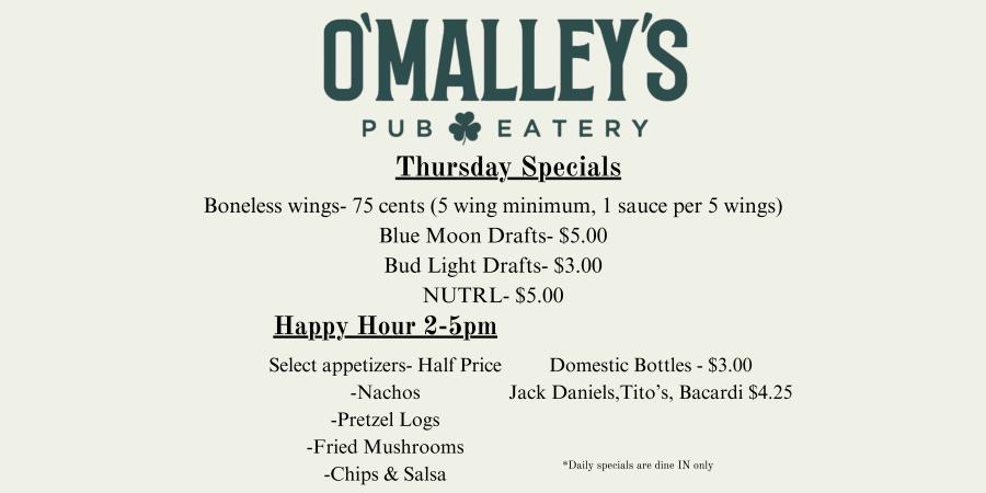 Thursday Specials!