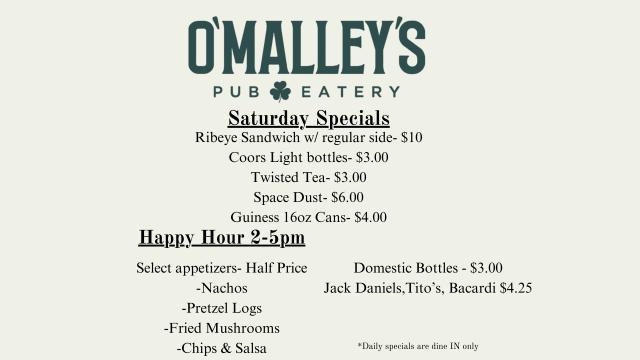 Saturday Specials!