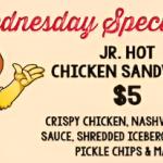 $5 Jr Hot Chicken Sandwich