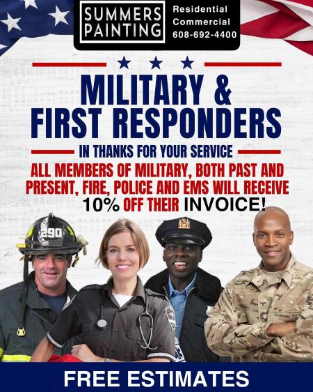 10% Off for First Responders & Military