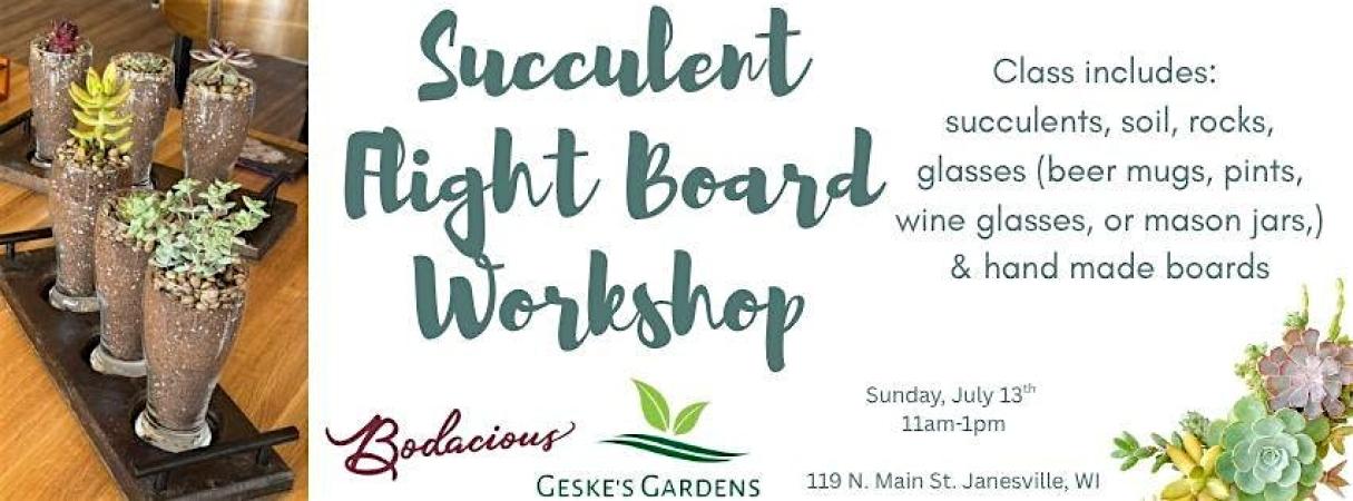 Succulent Flight Board Workshop