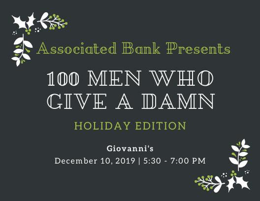 100 Men Who Give a Damn Schedule Holiday Event