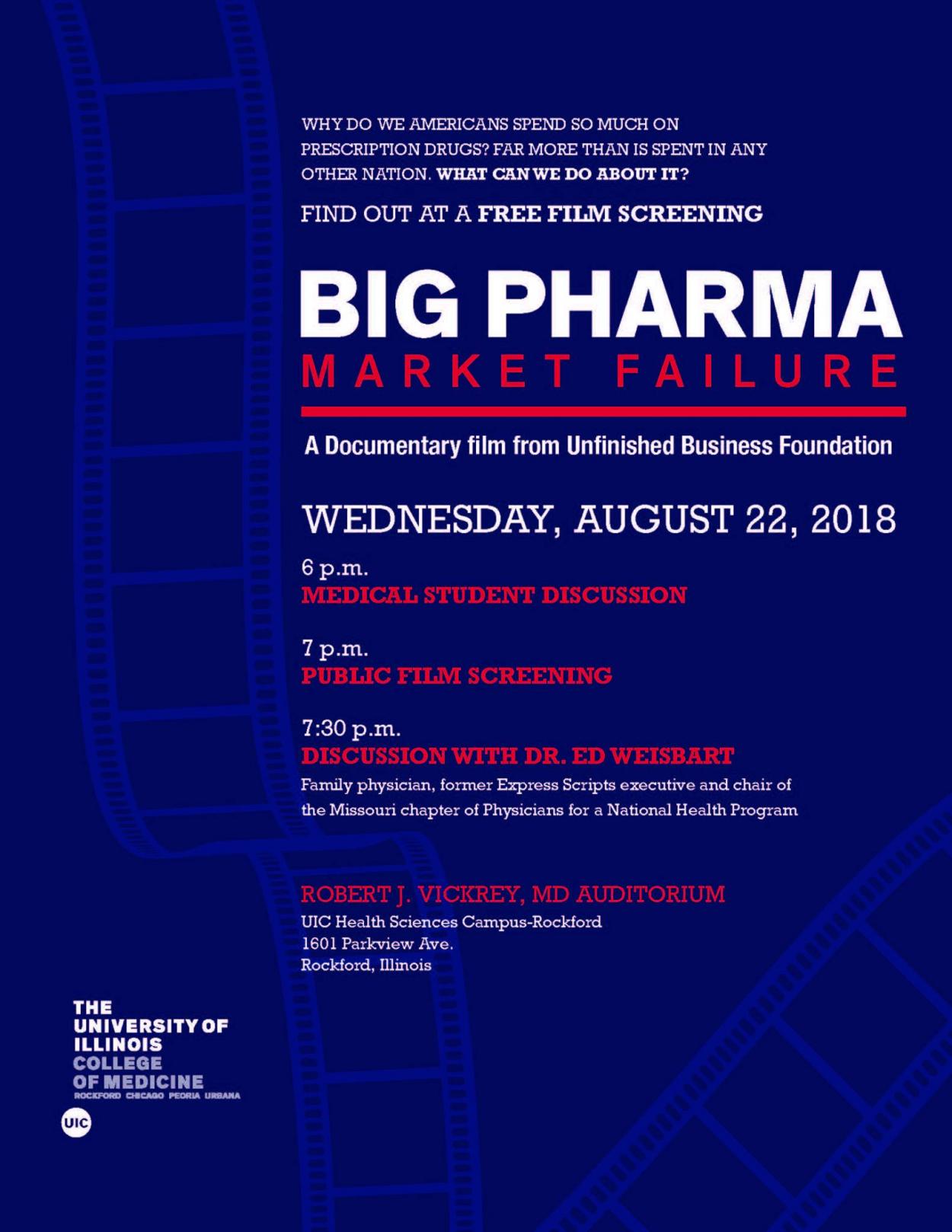 Big Pharma: Market Failure Film Screening and Discussion