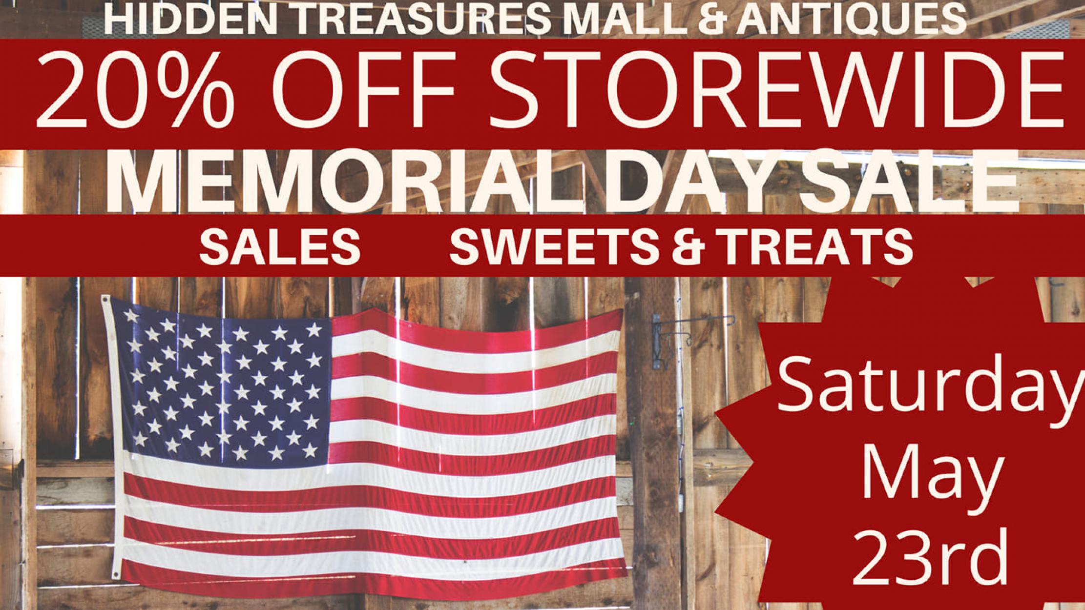 Memorial Day 20% Off Storewide Sale