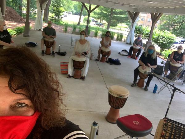 Outdoor Pavilion Drum Workshop with Helen Bond