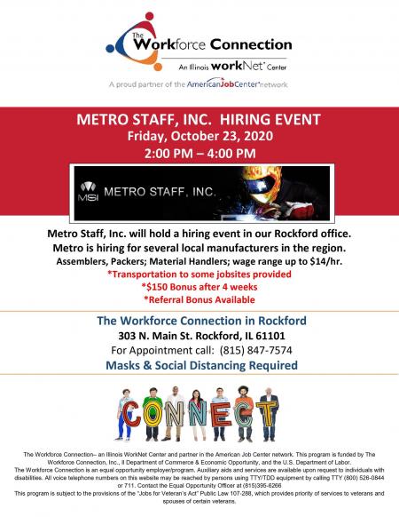 Metro Staff Hiring Event