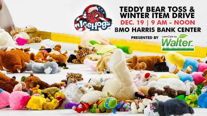 Drive Thru Teddy Bear Toss With The Rockford IceHogs!