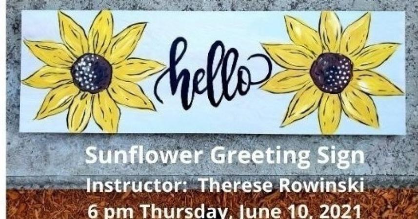 Village Artists: Sunflower Greeting Sign