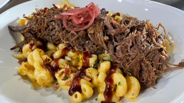 Loaded Brisket Mac n' Cheese.