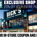 Dick's Sporting Goods 20% Off Shop Event