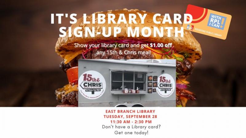Library Card Sign-Up Month 15th & Chris Meal Deal