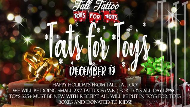Tats for Toys at Tall Tattoo