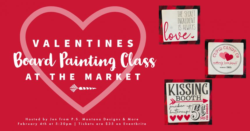Valentine's Board Painting Class