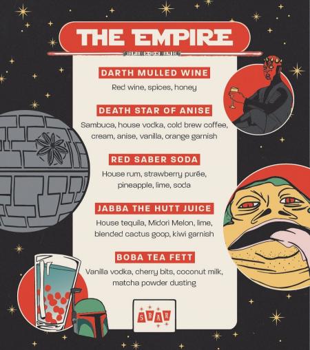 Star Wars inspired cocktails all of May