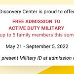 Free admission to active duty military