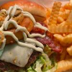 Jalapeno infused Angus beef/ pepper jack cheeseburger!