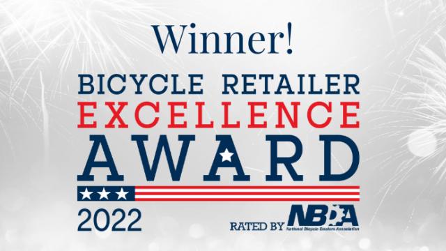 Kegel’s Bicycle Store has been granted the 2022 Bicycle Retailer Excellence Award by the National Bicycle Dealers Association (NBDA)