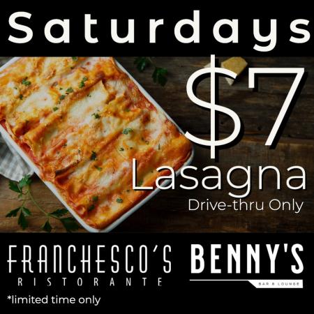 Saturday Lasagna Deal