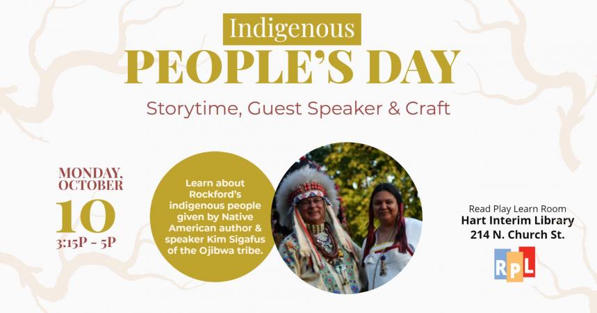 Indigenous People's Day with a Storytime, Guest Speaker & Craft