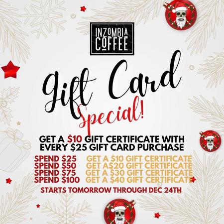Inzombia Gift Card Special