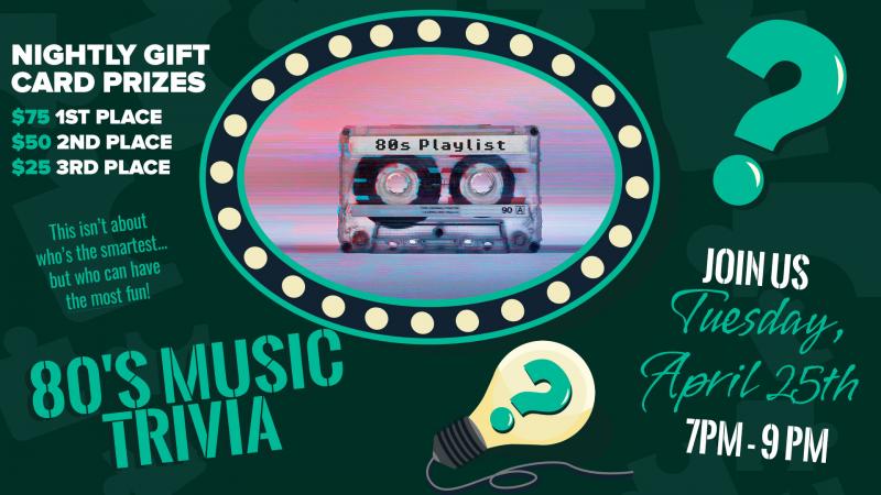 80's Music Themed Trivia Night