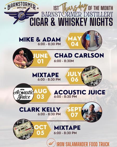 CIGAR, WHISKEY, LIVE MUSIC & FOOD TRUCK THURSDAYS