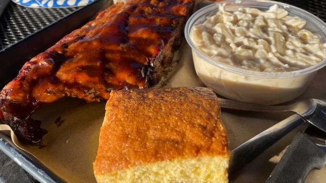 Outdoor Dining with Smokin Coop BBQ Pit