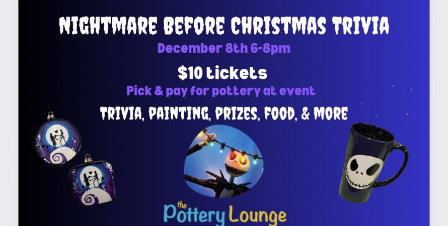 Nightmare Before Christmas Trivia Paint Night