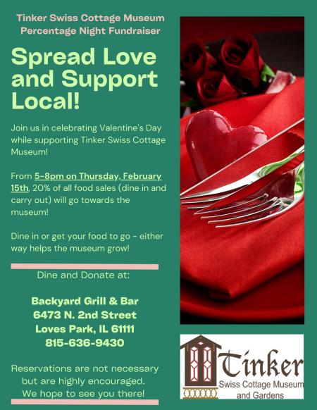  Fundraiser: Percentage Night at Backyard Grill & Bar
