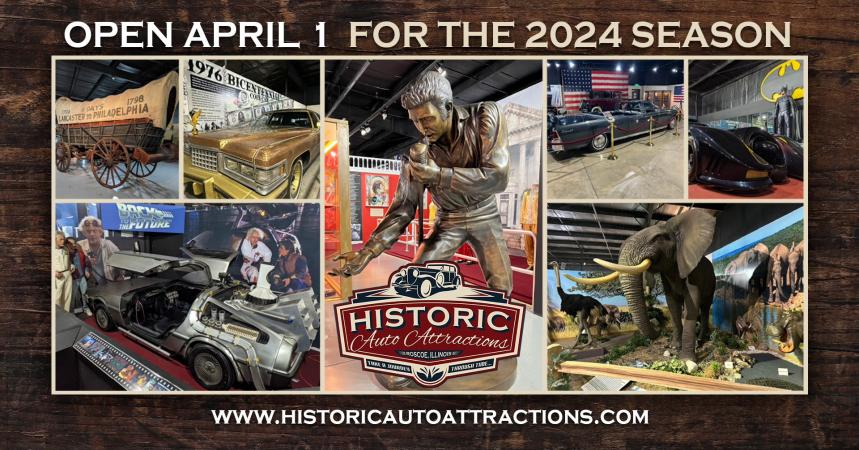 Historic Auto Attractions 2024 Grand Opening Week Celebration!