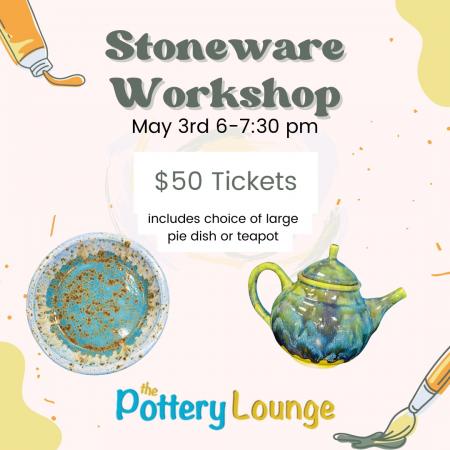 Stoneware Workshop- Pie Dish or Teapot