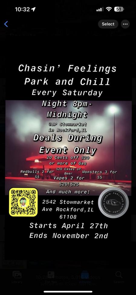 Every Saturday Night Park and Chill @ BP Stowmarket