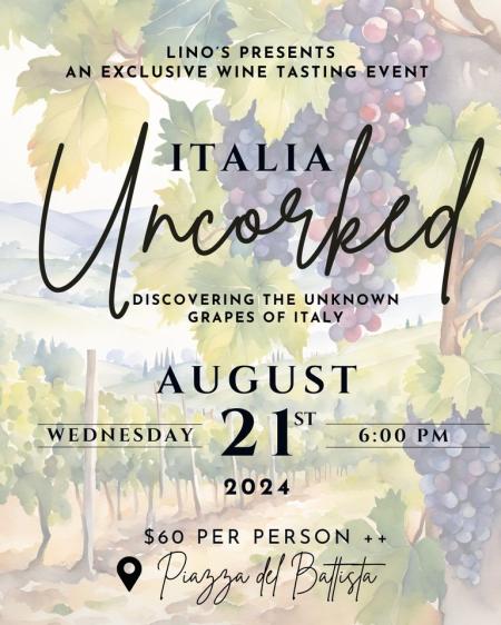 Italia Uncorked - Wine Tasting