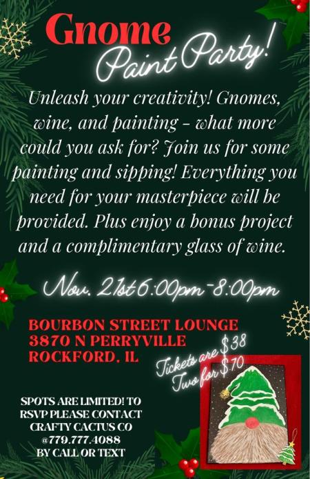 Gnome Paint Party @ Bourbon Street Lounge