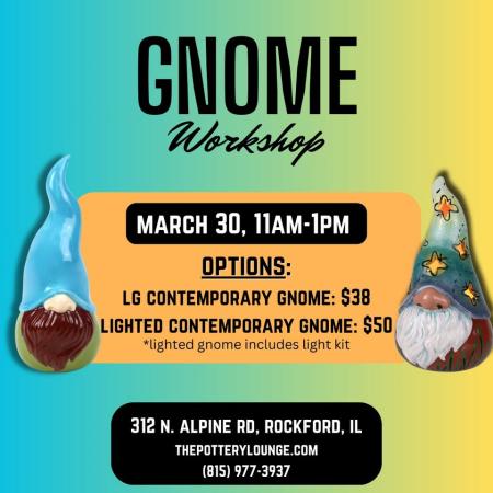 Gnome Pottery Painting Workshop