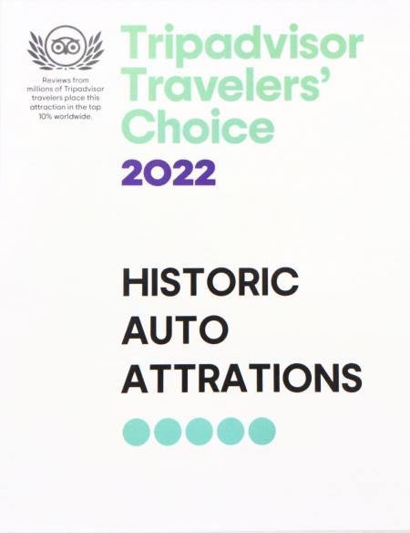 Historic Auto Attraction is rated Top 10% Globally!!!! 