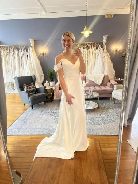 Dress by Moonlight Bridal is perfect! 