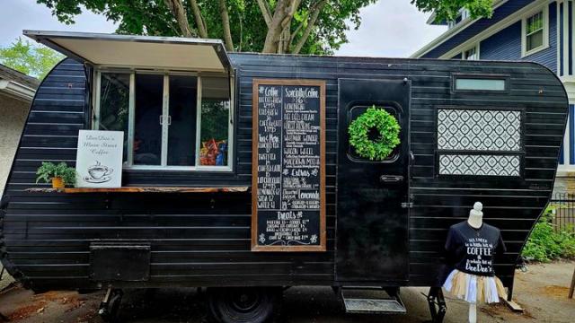 Introducing Hazel, DeeDee's Mobile Coffee Camper! Book Now for Private Events or Recommend to Friends!