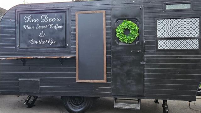 Introducing Hazel, DeeDee's Mobile Coffee Camper! Book Now for Private Events or Recommend to Friends!