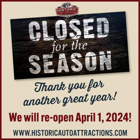 End of the season at Historic Auto Attractions