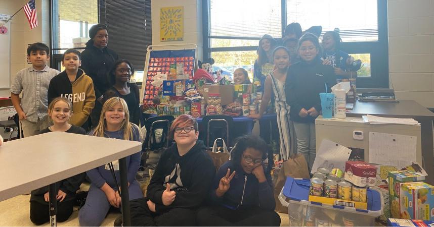 Robinson's Student Council hosted a school-wide food drive in December