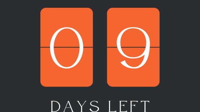 10 DAYS to get your tickets!