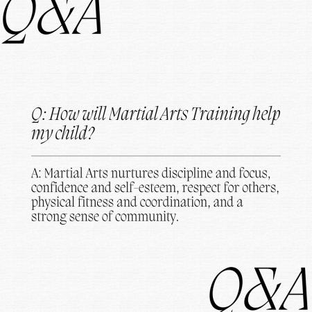 How will martial arts training help my child?