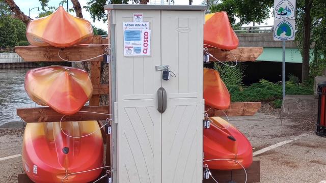 Kayaks are available for rent at new locations in Beloit along the Rock River.