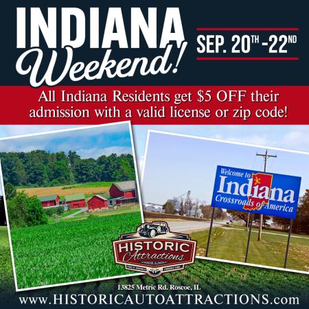 Weekend for Indiana Residents!