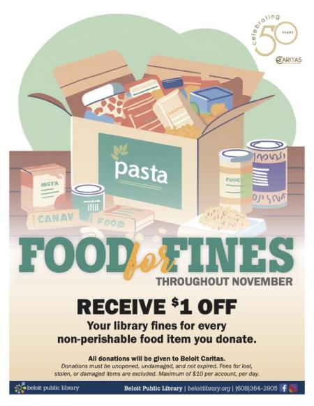 Food for Fines: Clear Your Library Fines and Give Back!